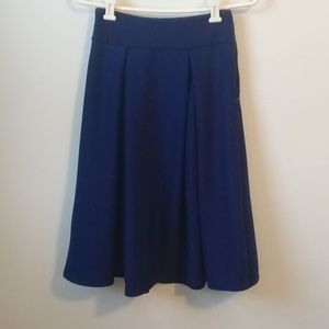 Navy A-line Skirt (With Pockets!)
